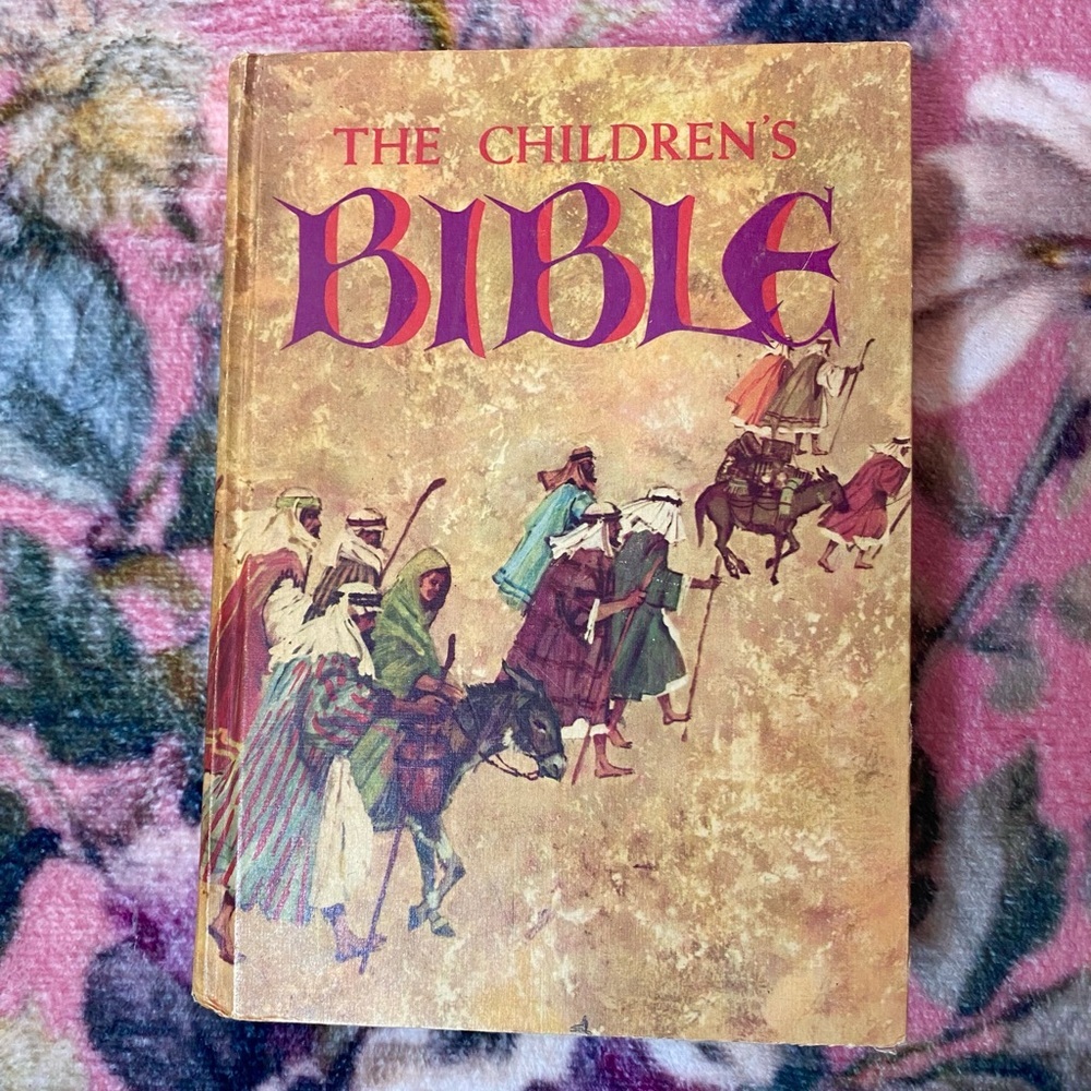🌷 The Children's Bible 🌷 70s Illustrated Kids Hardcover Book
